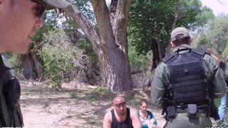 A soldier gets fucked by a mature woman in the pickup