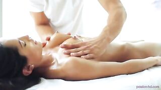 Relaxing massage turns into gentle sex with a seduced girl