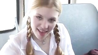 School girls are having fun under their skirts with hot guys