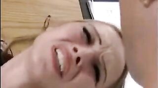 Girl was fucked by a hand with a member at the same time