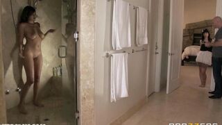 Johnny Sins roughly fucked a girl in the bedroom with his massive dick
