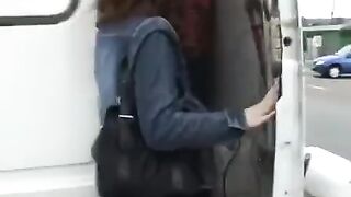 A sexy girl is having fun with three guys at the same time