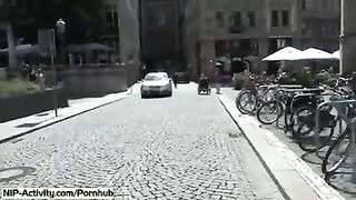 I showed my pussy to all the passers-by on the street