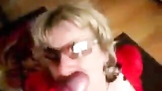 A woman with big boobs fucks in a latex suit and gets milked