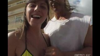 A girl is being fucked after her bicycle walk