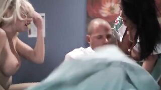 A man fucked two beautiful nurses in a steamy scene