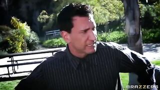 A girl went out into the street naked with a hot pussy