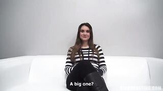 The cute girl came to the casting in the Czech Republic and had sex