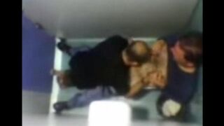 The camera in the toilet captured some intense action