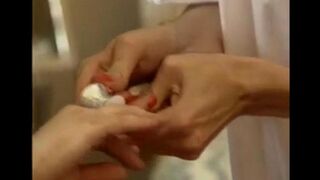 Girls in threesome sex, exploring each other’s bodies and indulging in bold fisting