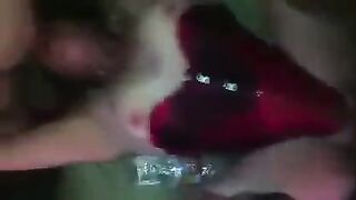 A sexy girl is fucking with a guy at the disco party