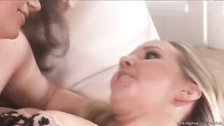A lesbian couple enjoy each other’s bodies with passionate pussy licking