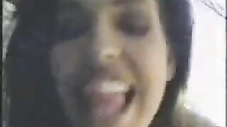 A hot chick named Ellie is fucking with her friend on the island