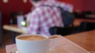 The young guy picked up an Asian in the cafe and fucked her hard