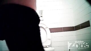 A couple got caught in the act by a hidden camera in the toilet of a store