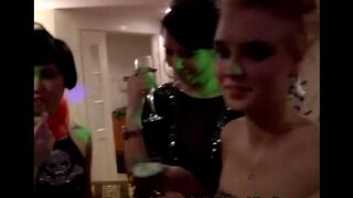 Sexual beauties came to the party and fucked with the guys in a steamy group session