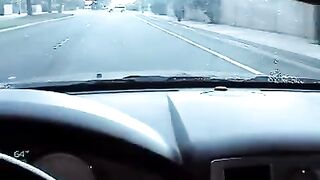 Nikki makes a blowjob right in the car, it is very daring!