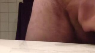 Hot sperm on the table while working with fingers in a spicy scene