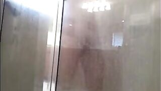 The guy washed his body in the shower and was filmed