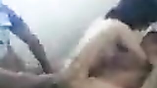 Young Asian beauty has sex with two guys