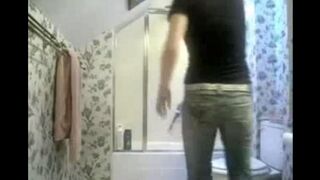 I peed and the camera caught it in the toilet bowl