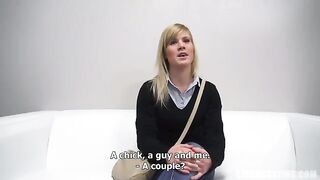 A young 25-year-old Czech girl came to porn casting and showed her blowjob skills