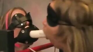 Lesbian bondage with playful and tough entertainment