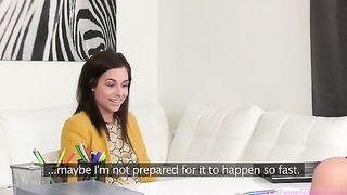Tracy Lindsay returns to the casting couch for a steamy lesbian session
