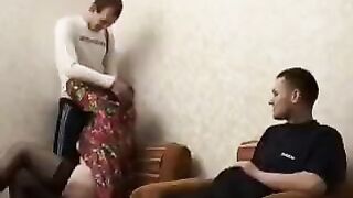 A mature woman wants to have sex with her son's friend