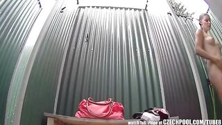A hidden camera was secretly filming a female shower, capturing intimate moments