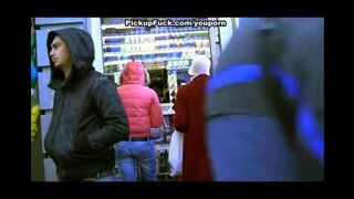 Guy picked up a blonde and fucked her on the street