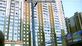 Guy picked up a blonde and fucked her on the street