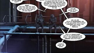 Mature woman fucks with the guy in the comic book style