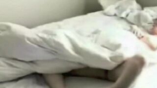 A guy masturbating with a camera hidden in the bedroom
