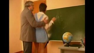 An aged teacher seduced and fucked his student