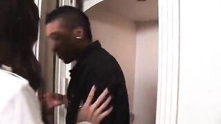 Dark-skinned babe fucked a famous reporter Sasha Gray