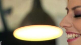 A beautiful woman in stockings has sex with a man