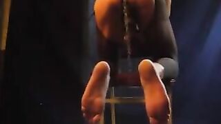 The guy stood cancer and cums in his pants
