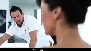 Oily pussy fuck with a hot brunette MILF