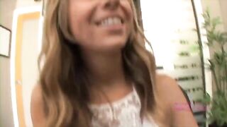 The girl shows her boobs but performs like a slut