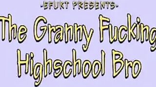 He managed to get his dick in the crotch of the granny