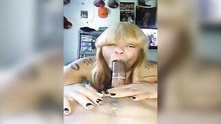 Black girl put a condom on the guy’s dick and sucked it hard