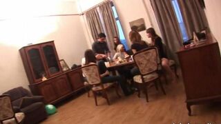 Students arranged an orgy in a house at the party