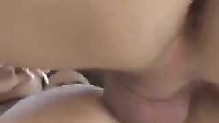 A girl walks on the city streets and a guy shoots her pussy