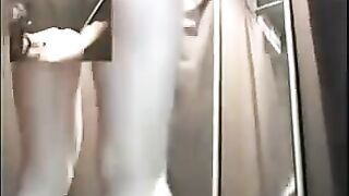There is a hidden camera in the locker room of an underwear shop