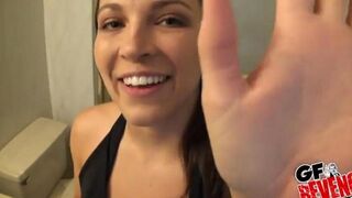 Beautiful bathroom sex, quick and to the point