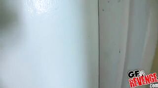 Beautiful bathroom sex, quick and to the point