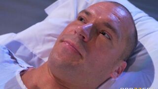 A nurse gave the patient her tits to suck at the hospital