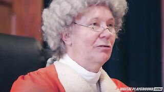 A blonde with big tits fucks her fingers in 60fps video