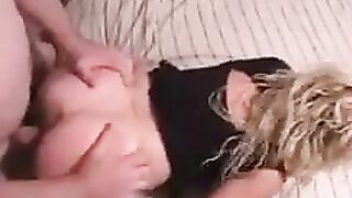 The husband roughly fucked a beautiful point of his wife at home